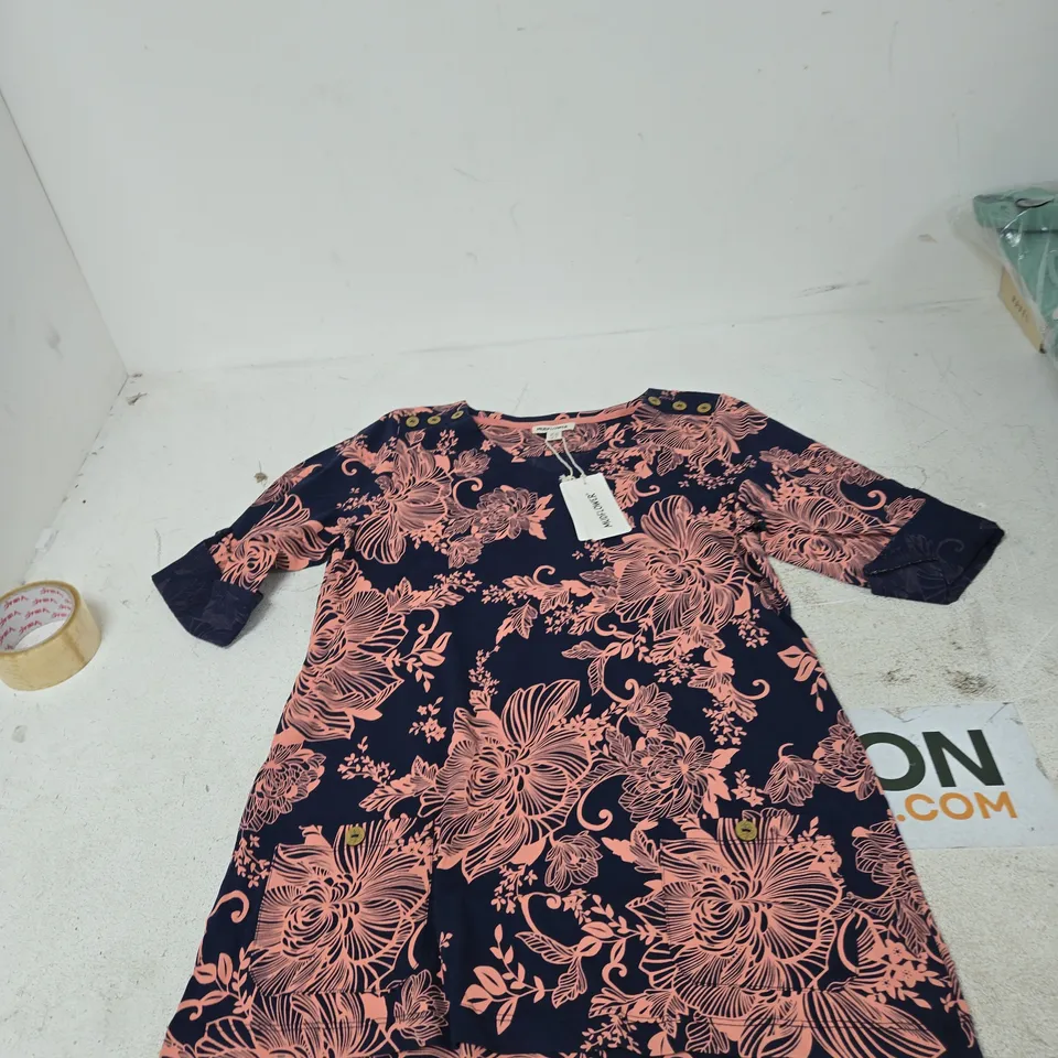 MUDFLOWER NAVY FLORAL DRESS – UK 10 (EU 38, US 6)