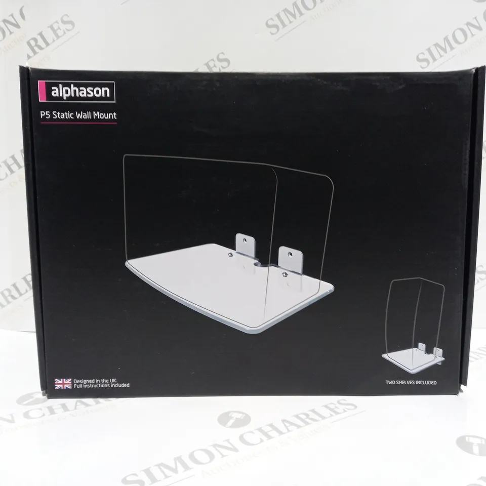 BRAND NEW BOXED ALPHASON P5 STATIC WALL MOUNT WHITE AS5002W