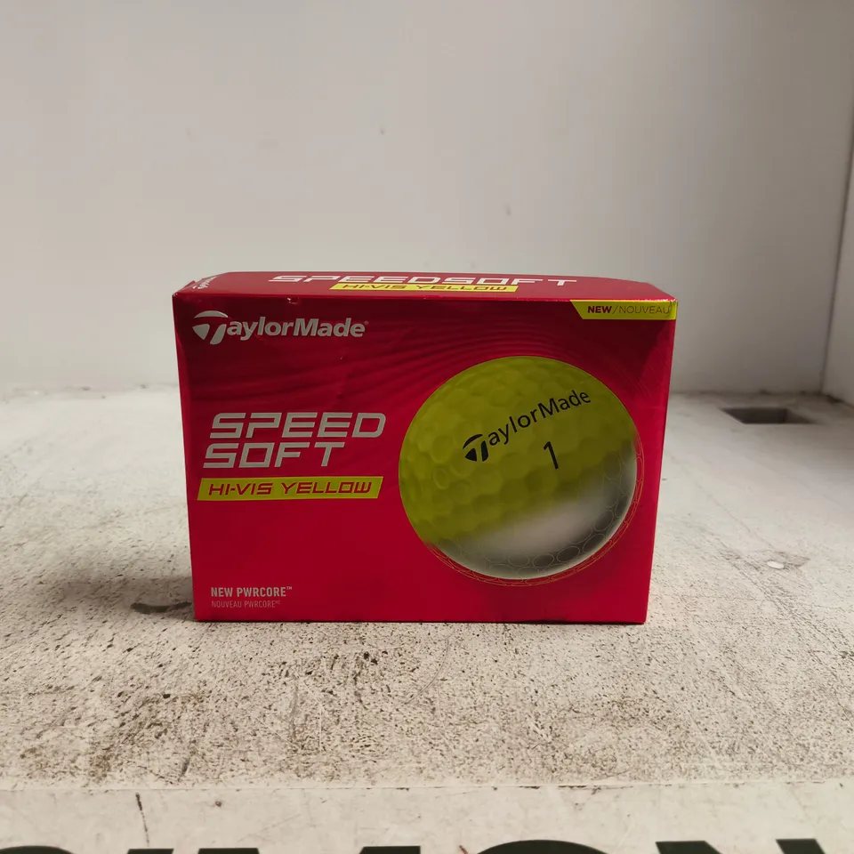 TAYLORMADE SPEED SOFT HI VIS YELLOW SET OF 12 GOLF BALLS