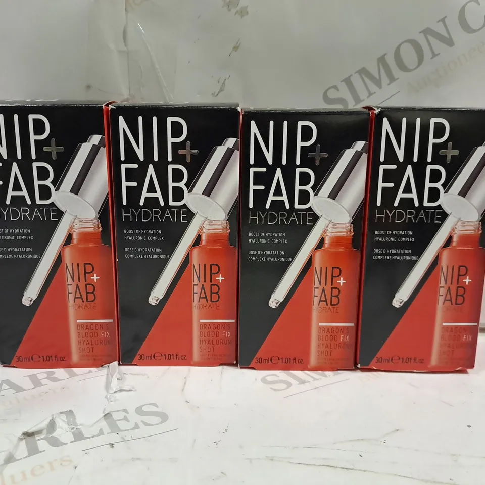 SET OF 4 NIP+FAB HYDRATE DRAGONS BLOOD HYALURONIC SHOT
