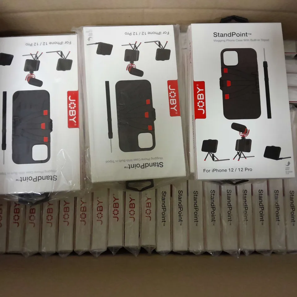 APPROXIMATELY 50 JOBY STANDPOINT VLOGGING PHONES CASES FOR IPHONE 12/12 PRO