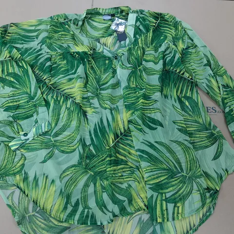 LOT OF 12 BRAND NEW DESTELLO GREEN FLORAL SHIRTS - M