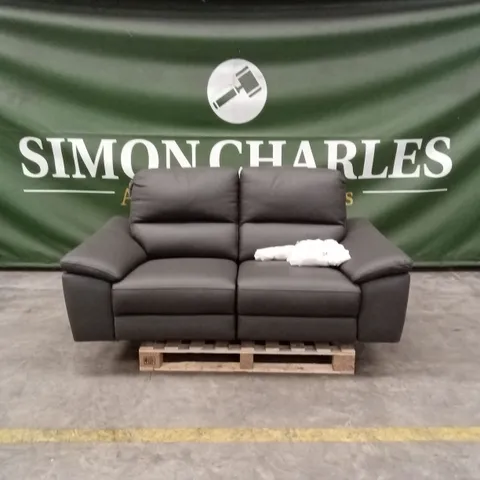 PAVILION 2 SEATER LEATHER/FAUX LEATHER POWER RECLINER SOFA - CHARCOAL