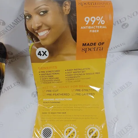 APPROXIMATELY 4 ASSORTED BRAID HAIR PIECES IN VARIOUS COLOURS