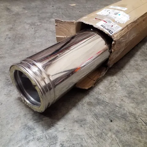 BOXED CLARKE 6" STAINLESS STEEL TWIN WALL FLUTE PIPE (1500MM LENGTH)