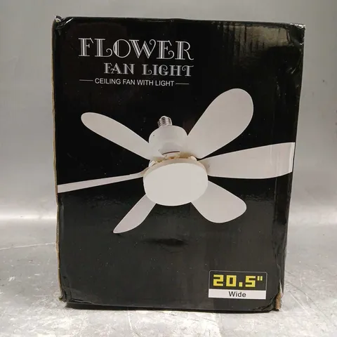 BOXED FLOWER FAN LIGHT