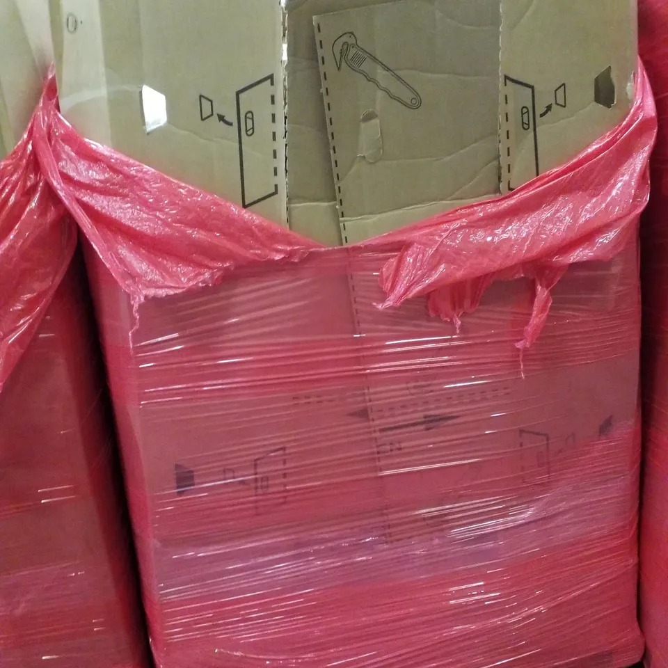 PALLET CONTAINING ASSORTED PRODUCTS INCLUDING SPORTING SCOOTER, RETRACTABLE  SAFETY GATE, AIR SUSPENSION STRUT, BARBELL SPOTTER ARMS & 4K TRI-CHROMA LASER PROJECTOR