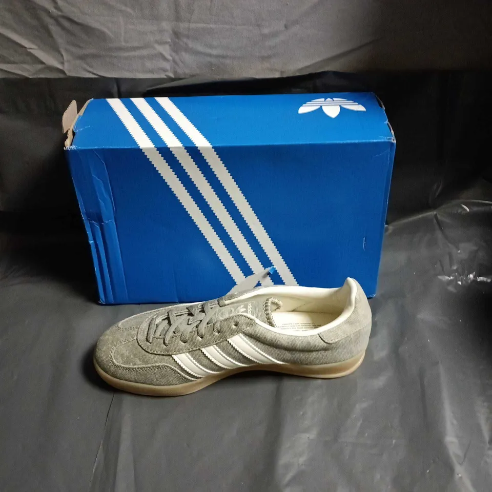 ADIDAS GAZELLE GREY TRAINERS - BOXED - SIZE UK 7.5