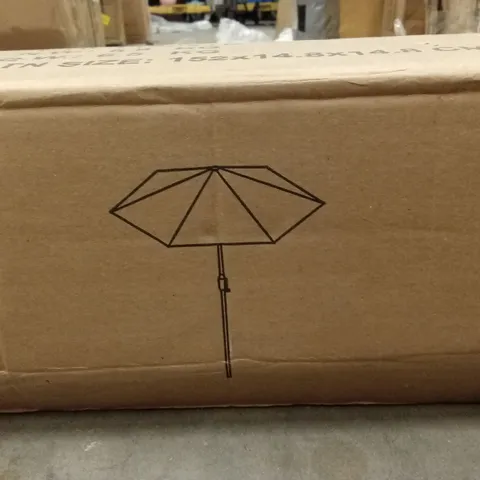 Boxed parasol round 4m - blue 