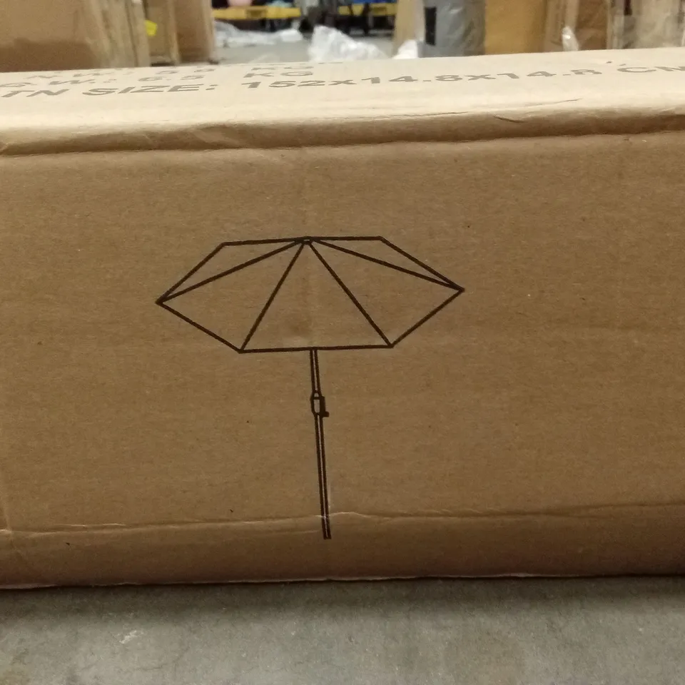 Boxed parasol round 4m - blue