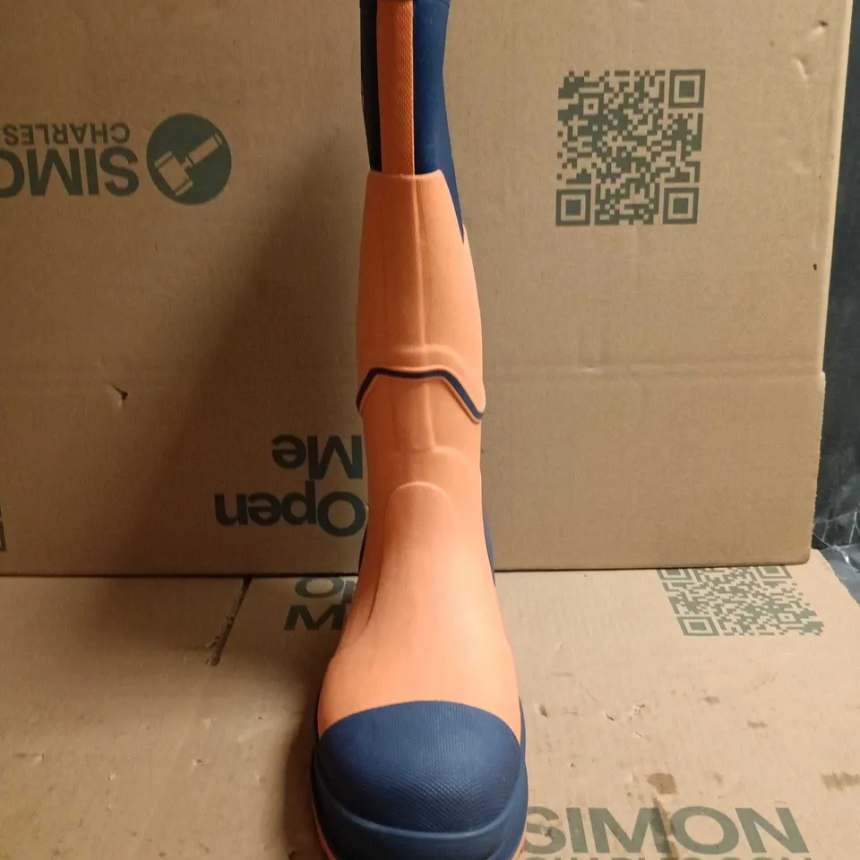 GRUBS CERAMIC 5.0 STEEL TOE WORK BOOTS BLUE AND ORANGE SIZE 8