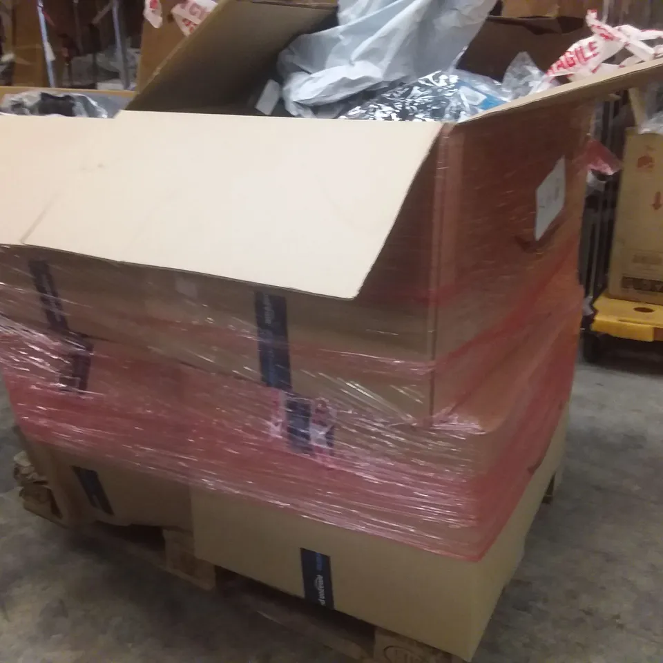 PALLET OF ASSORTED ITEMS TO INCLUDE: ZWILLING CUTLERY SET,THE BIG FAT QUIZ 2021, SAFETY GLOVES ETC