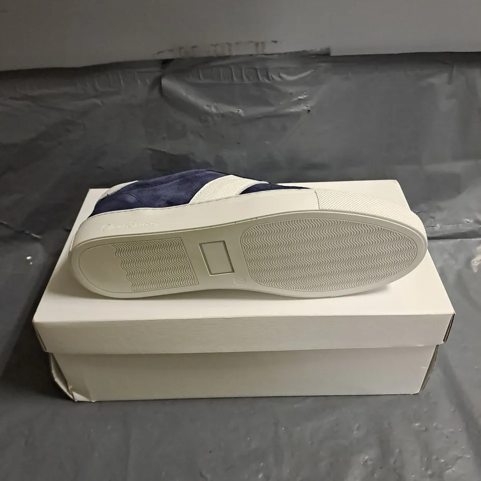 PAIR OF OLIVER SWEENEY MINHO TRAINERS IN NAVY SUEDE/WHITE SIZE 7