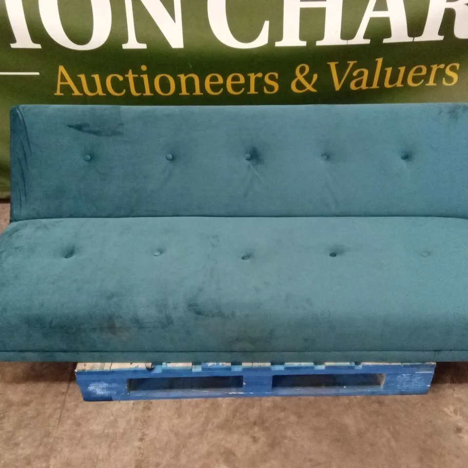 CADIZ VELVET SOFA BED - TEAL