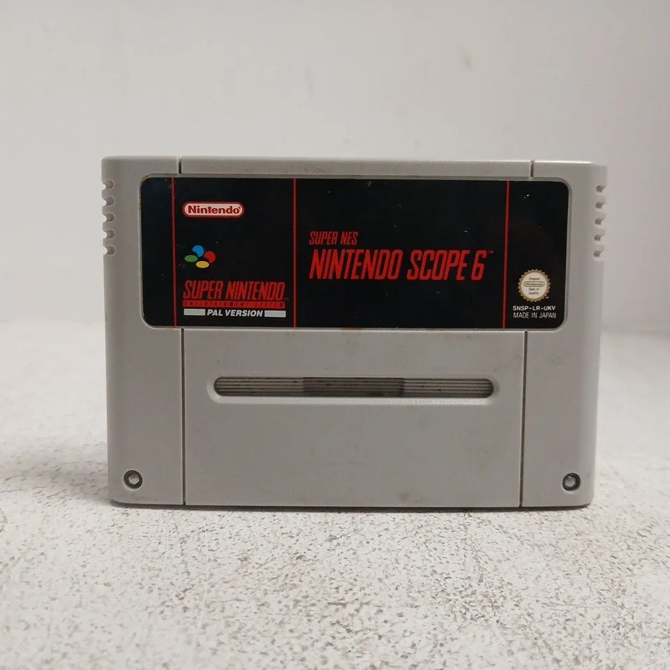 NINTENDO SCOPE 6 - SUPER NINTENDO ENTERTAINMENT SYSTEM VIDEO GAME (CARTRIDGE ONLY)
