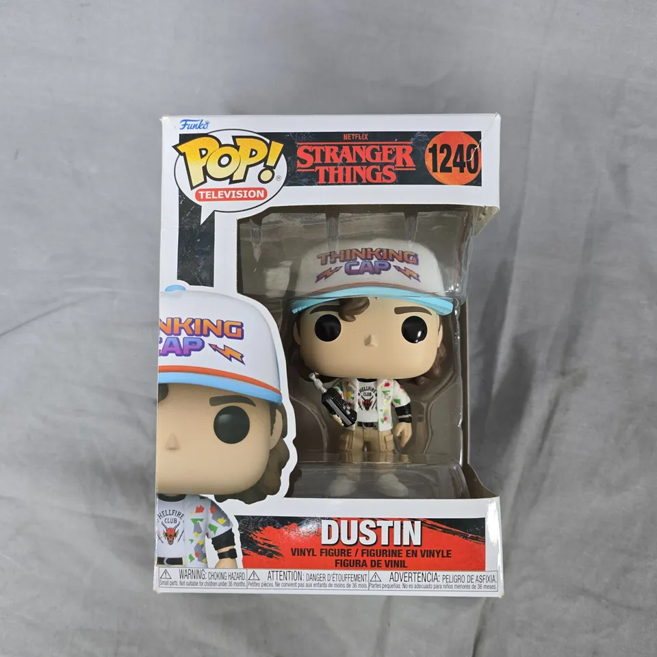 FUNKO POP! STRANGER THINGS DUSTIN – THINKING CAP VINYL FIGURE (BOXED)