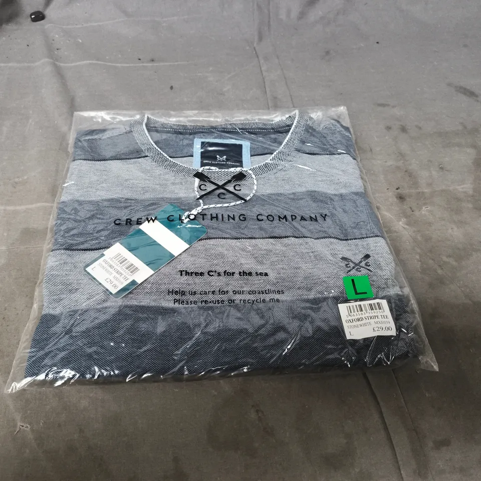 Crew Clothing Company Oxford Stripe Tee – UK L
