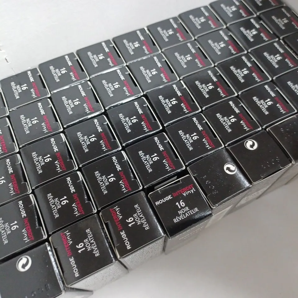 APPROXIMATELY 44 BOXED GIVENCHY ROUGE INTERDIT VINYL COLOUR ENHANCING LIPSTICK 16 NOIR REVELATEUR SAMPLES 