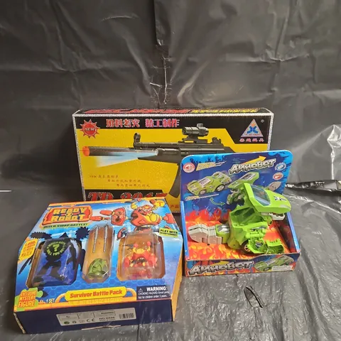 BOX OF APPROXIMATELY 10 ASSORTED KIDS TOYS TO INLCUDE