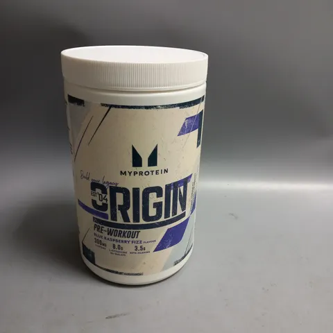 MYPROTEIN ORIGIN PRE WORKOUT POWDER 600G BLUE RASPBERRY FIZZ FLAVOUR