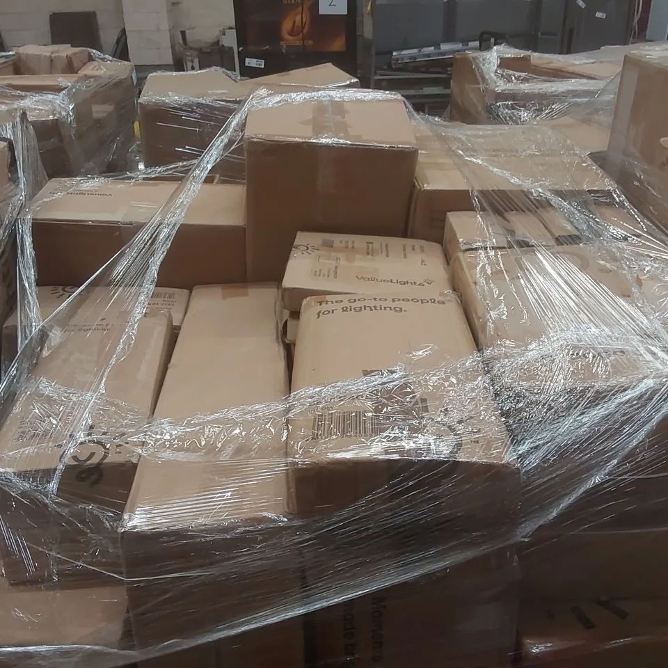 PALLET CONTAINING A VERY LARGE QUANTITY OF ASSORTED DESIGNER LIGHTING PRODUCTS