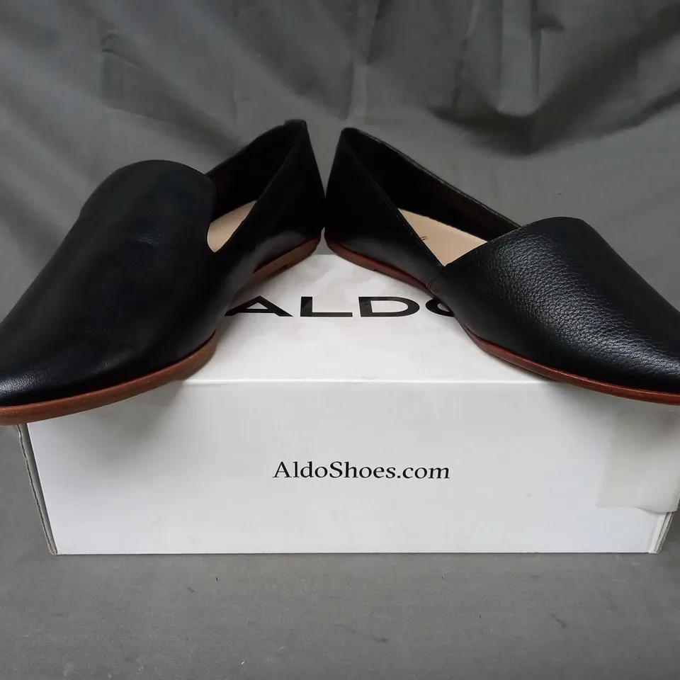 BOXED ALDO SLIP-ON SHOES IN BLACK - ODD SHOES