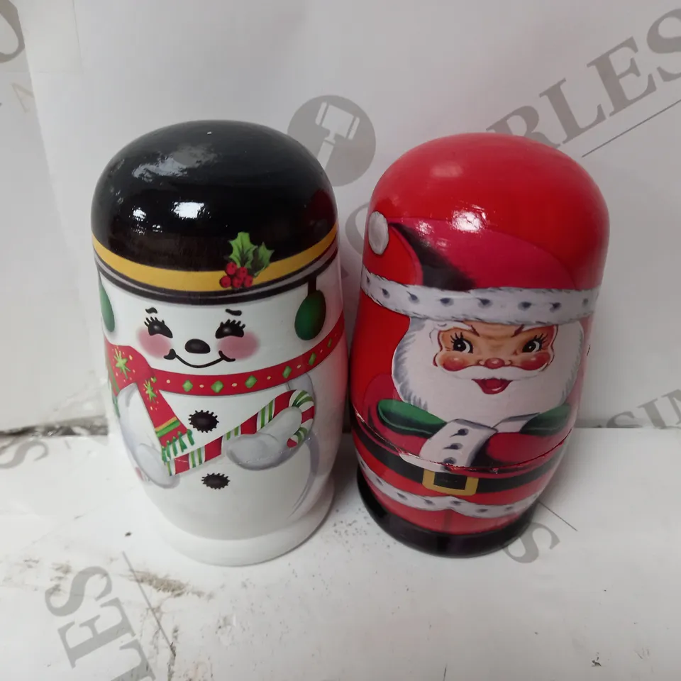 MR CHRISTMAS SET OF 2 NESTING DOLLS