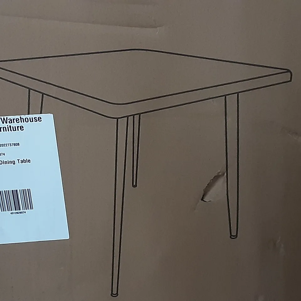 BOXED SELF ASSEMBLY SQUARE DINING TABLE 