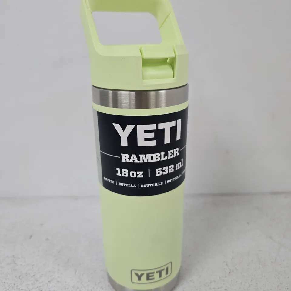 YETI RAMBLER BOTTLE 532 ML – LIME GREEN, WITH HANDLE