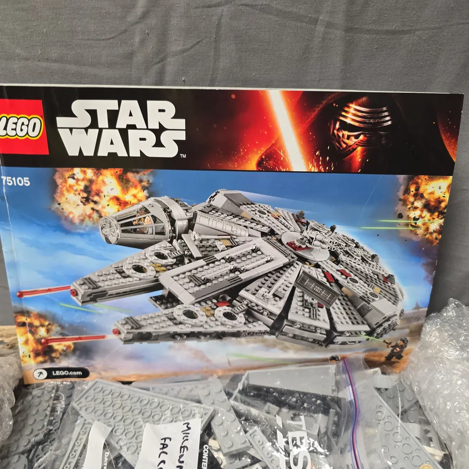 UNBOXED LEGO STAR WARS 75105 MILLENIUM FALCON PIECES