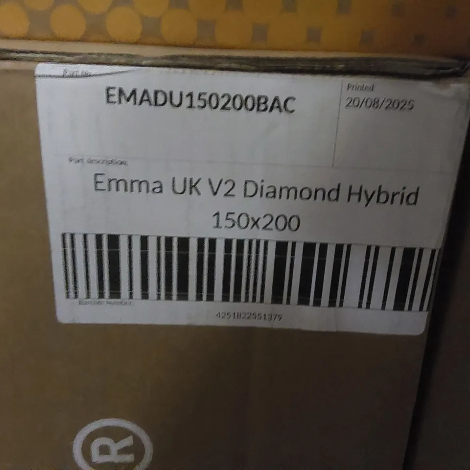 BRAND NEW BOXED EMMA UK V2 DIAMOND HYBRID 150 x 200CM KING SIZE MATTRESS 
