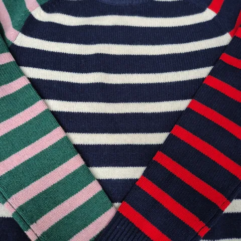 BODEN STRIPED LONG SLEEVE JUMPER IN MULTI SIZE MEDIUM