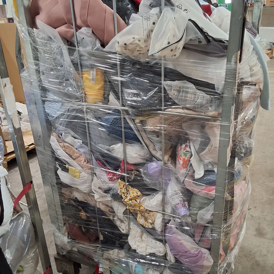 CAGE CONTAINING ASSORTED CLOTHING
