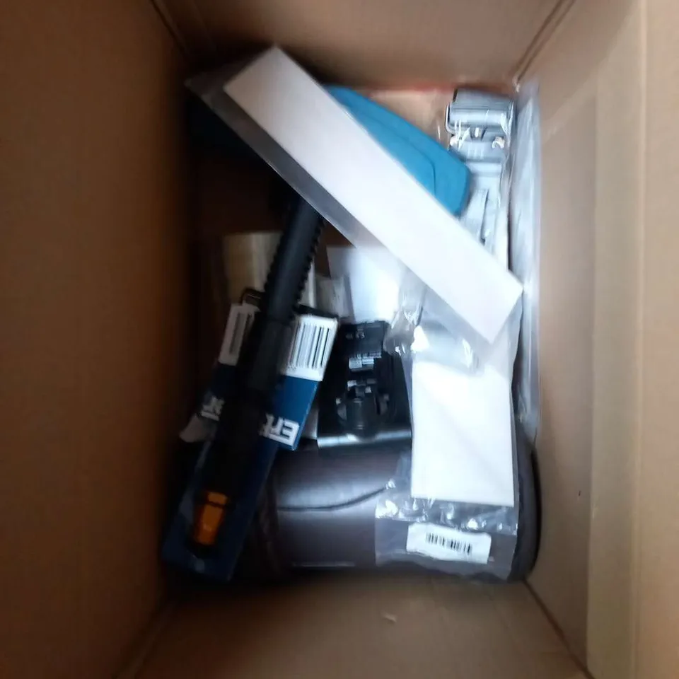 LARGE QUANTITY OF ASSORTED HOUSEHOLD PRODUCTS AND ACCESSORIES TO INCLUDE; SHARK VACUUM PARTS, STANLEY SCREWDRIVER, INCENSE BURNER AND GAFFER TAPE