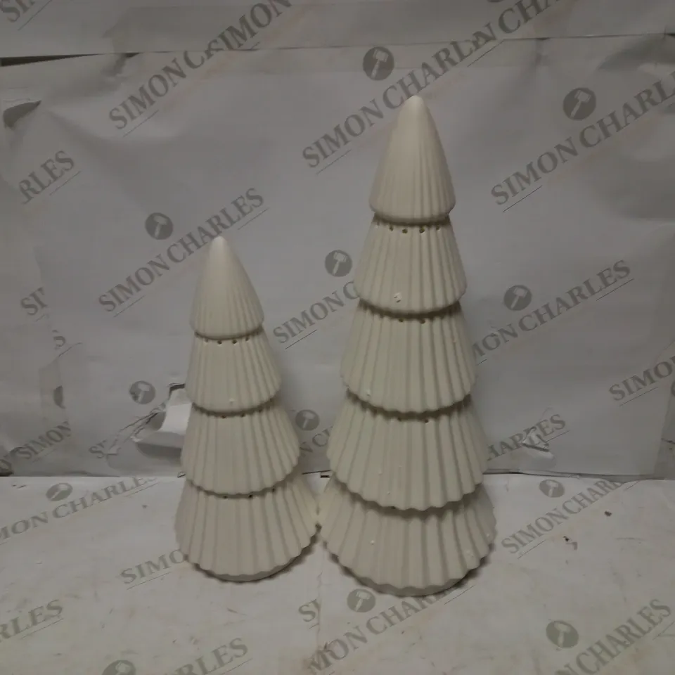 OUTLET K BY KELLY HOPPEN SET OF 2 LIGHT UP ORNAMENTS - TREES