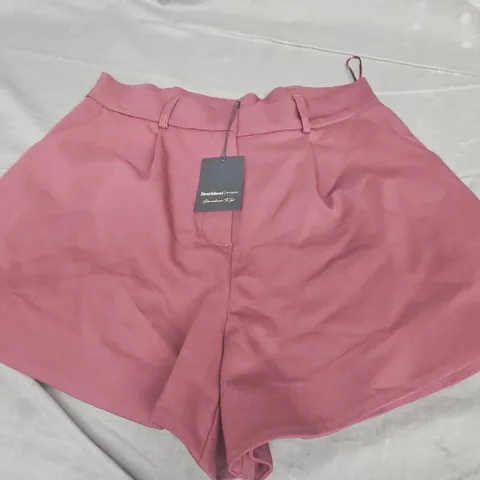 RIVER ISLAND SOMEWHERE TO GO 20S LOVE SHORTS, PURPLE/WINE RED - UK SIZE 10 