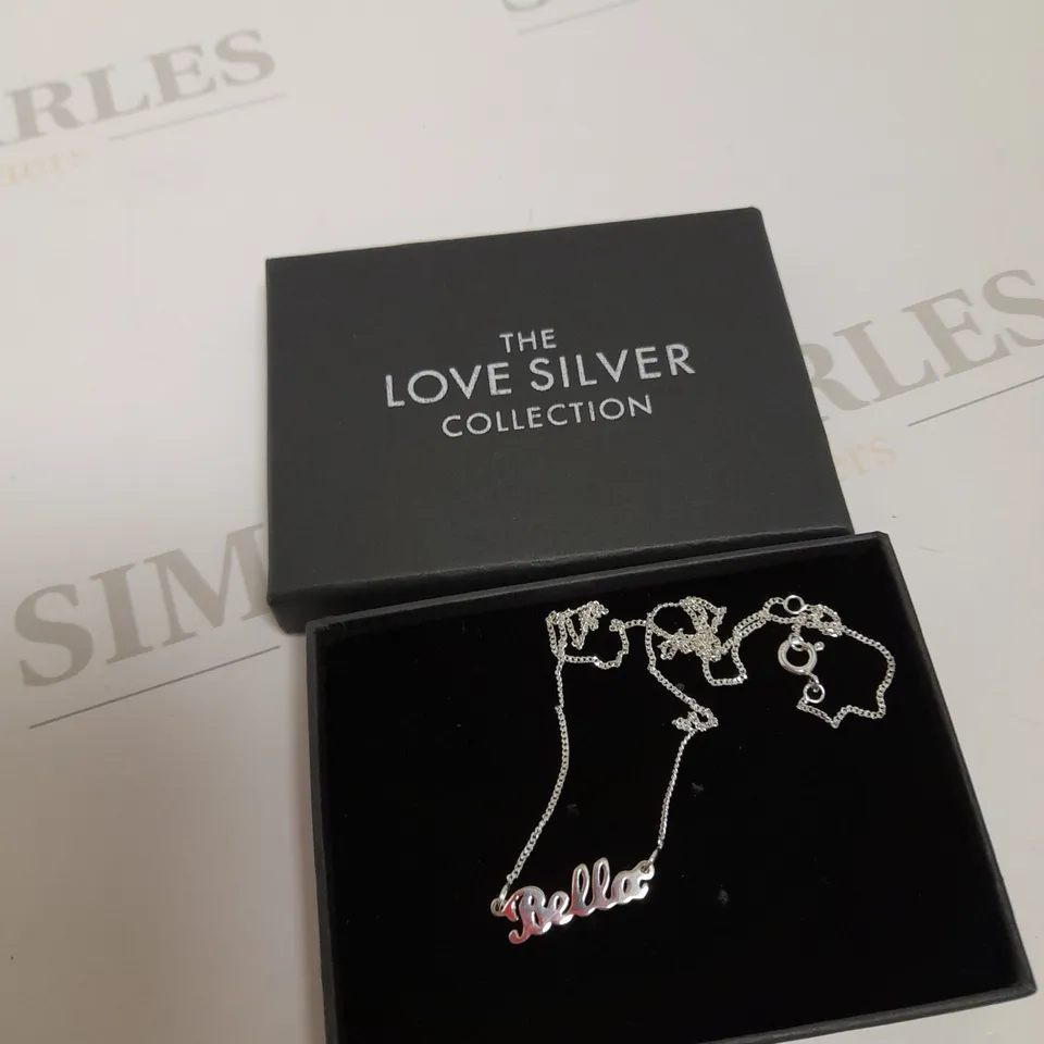 THE LOVE SILVER COLLECTION PERSONALISED SILVER NECKLACE