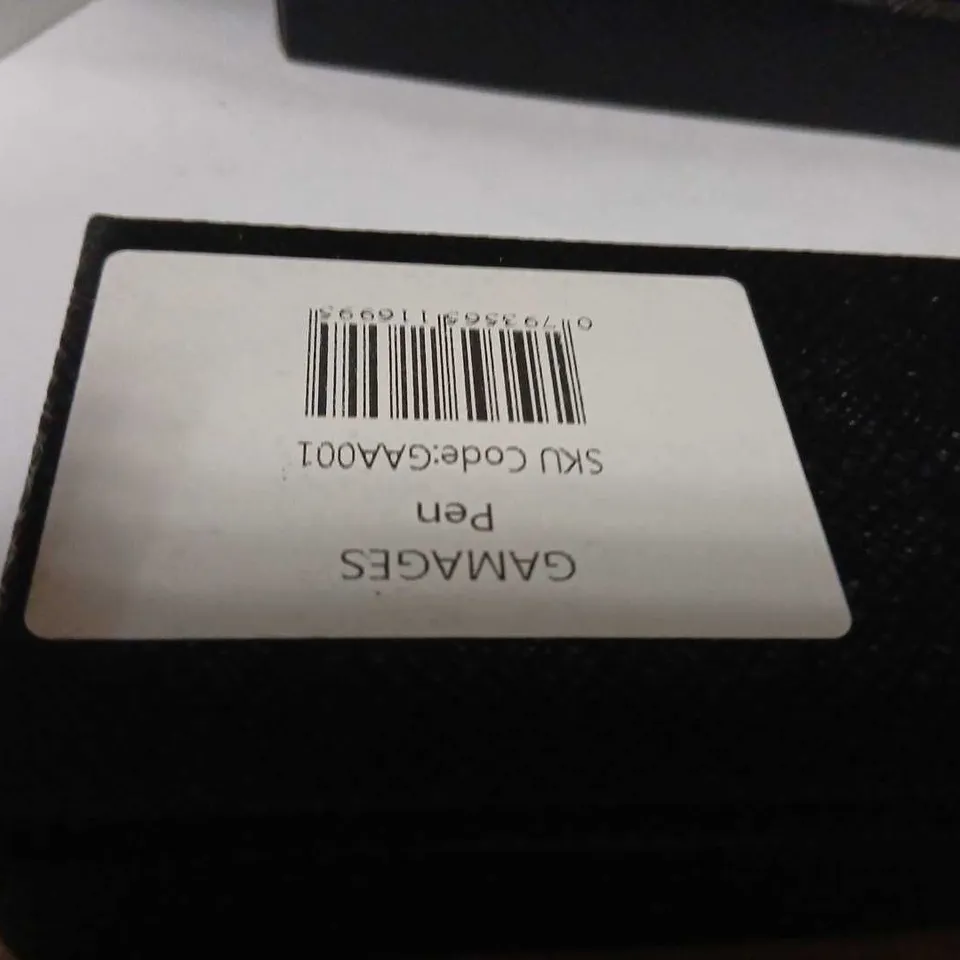 GAMAGES FOUNTAIN PEN - BLACK WITH GOLD TRIM IN PRESENTATION BOX