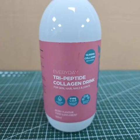 EVERYDAY TRI-PEPTIDE COLLAGEN DRINK – BERRY FLAVOUR, 500ML BOTTLE