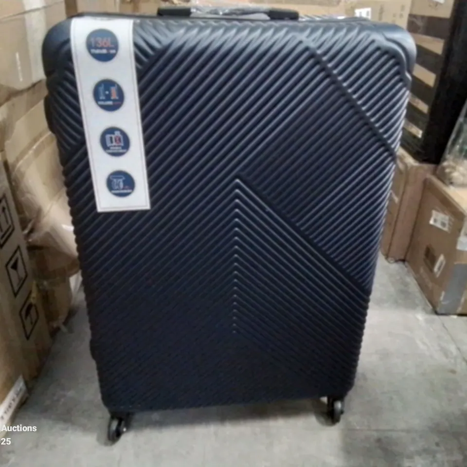 BOXED BLOOMLITE BLUE HARDSHELL SUITCASE 