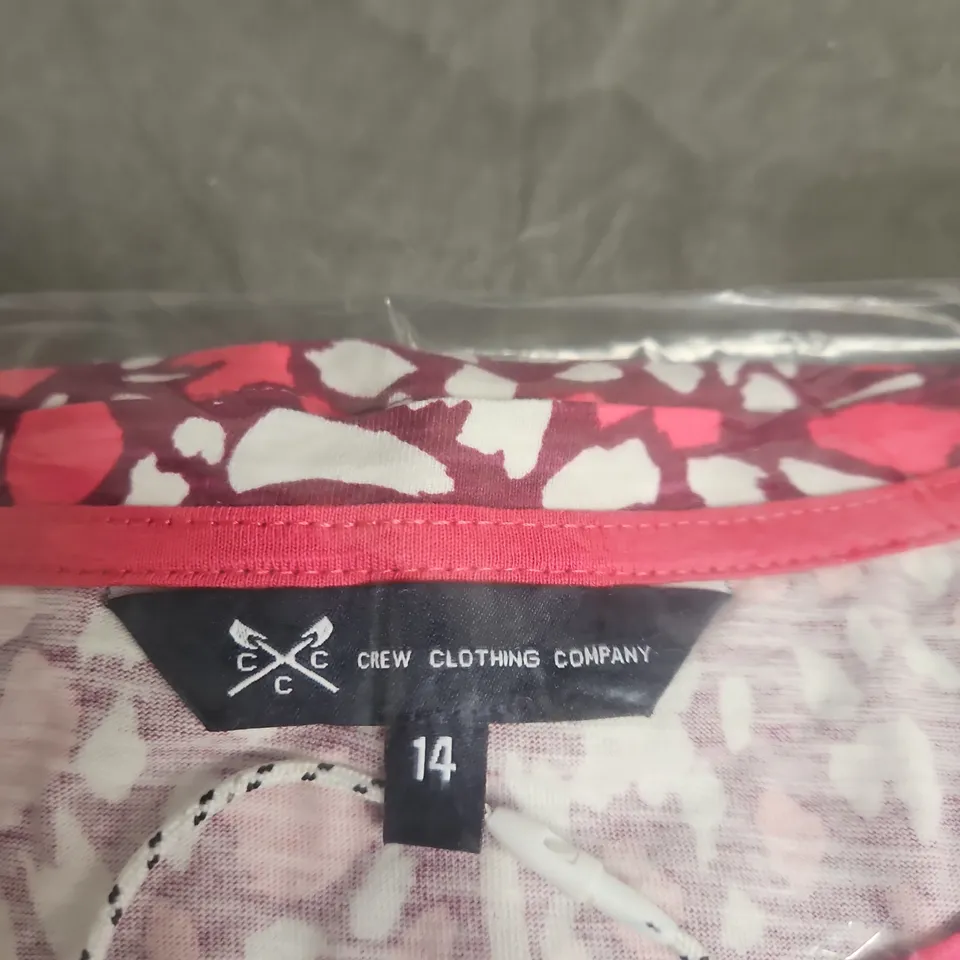 CREW CLOTHING CASSANDRA TOP – PETALS PRINT, UK SIZE 14