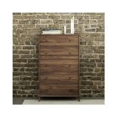 BOXED FARNSWORTH 5 DRAWER DRESSER - WALNUT (2 BOXES)