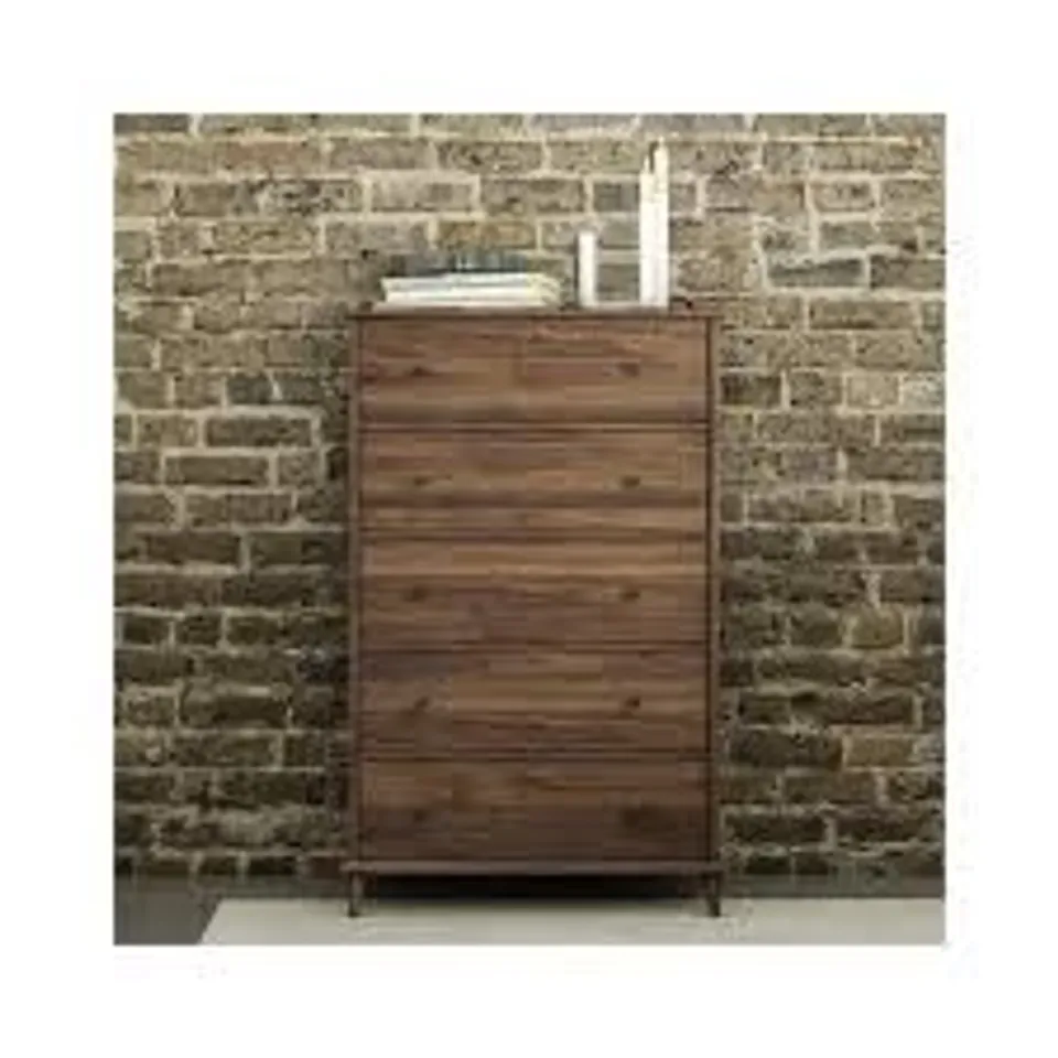 BOXED FARNSWORTH 5 DRAWER DRESSER - WALNUT (2 BOXES)