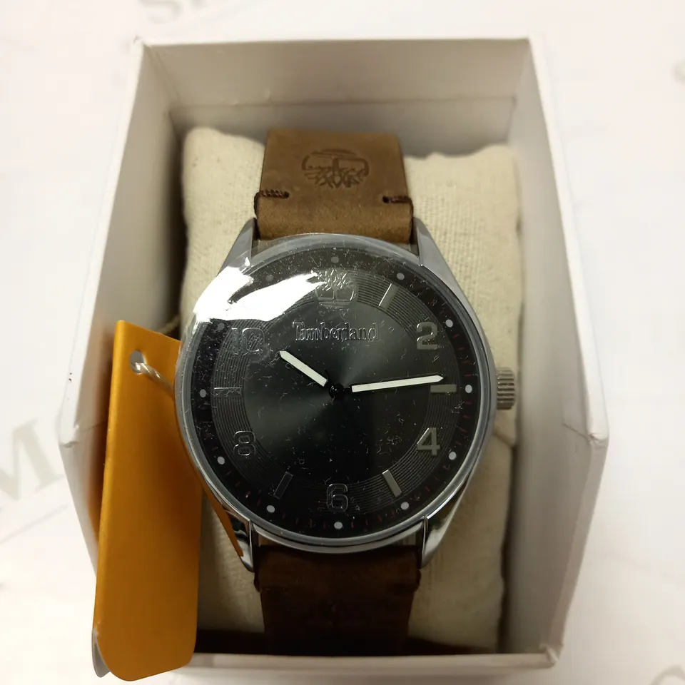 TIMBERLAND BROWN SUEDE STRAP WRISTWATCH