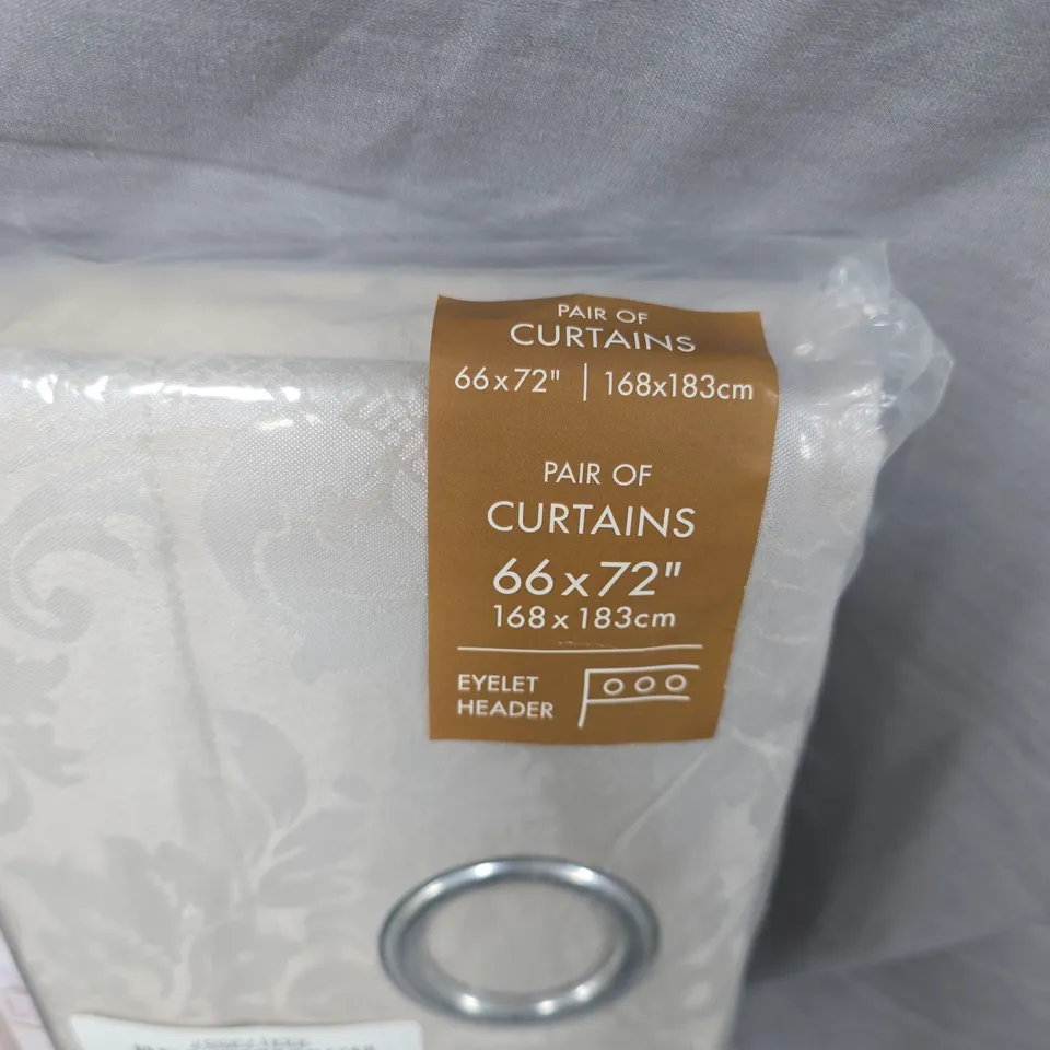 CATHERINE LANSFIELD PAIR OF CURTAINS – EYELET HEADER, 66X72" (168X183 CM)