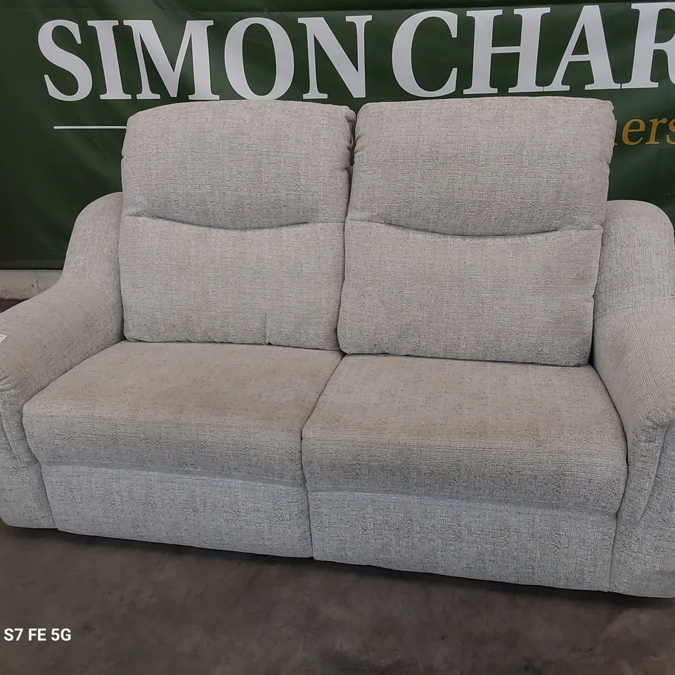 QUALITY BRITISH DESIGNER G PLAN FIRTH THREE SEATER SOFA EIDER GREY FABRIC 