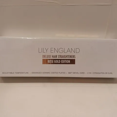 LILY ENGLAND DELUXE HAIR STRAIGHTENERS β ROSE GOLD EDITION (BOXED)