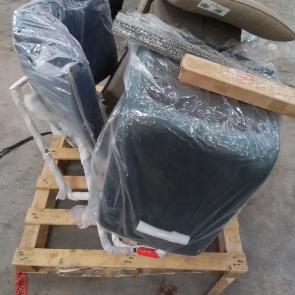 PALLET TO CONTAIN ASSORTED CHAIR PARTS INCLUDING SEATS AND FRAMES