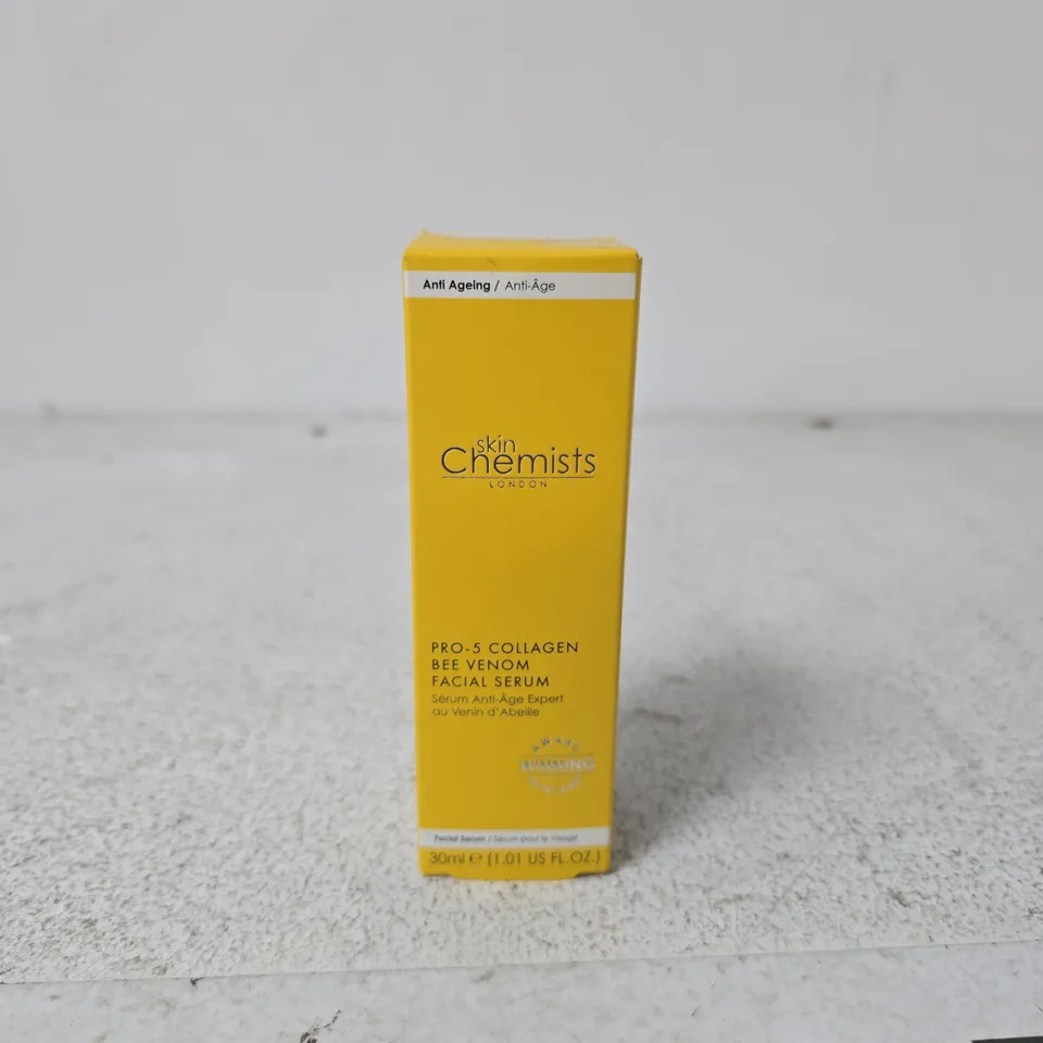 SKINCHEMISTS LONDON PRO-5 COLLAGEN BEE VENOM FACIAL SERUM – 30ML (BOXED)
