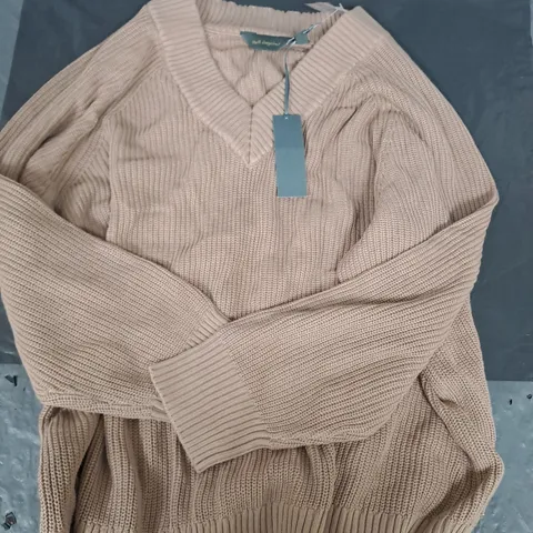 RUTH LANGSFORD V NECK COTTON RICH JUMPER - 3XL